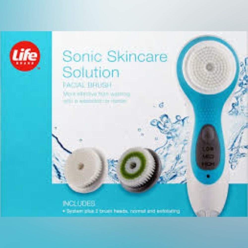 Life Brand Sonic Skincare Solution Facial Brush 2 new heads